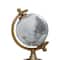 9" Contemporary White Glass Globe with Aluminum Base
